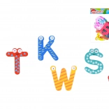 Alfabeto magnetico in legno