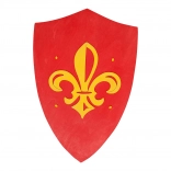 Scudo in legno per bambini FAUNA ANJOU – rosso, 36 × 25 cm