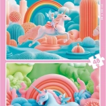 Puzzle Magici Unicorni 2x48 Pezzi