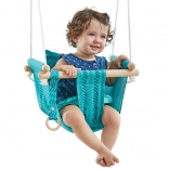 Altalena in tessuto per bambini in 100% cotone, turchese – 2Kids Toys