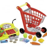 Carrello della spesa con accessori e cassa per bambini