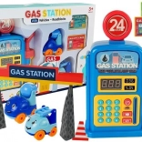 stazione di rifornimento per bambini con luci e suoni con macchinine