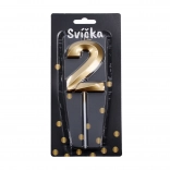 Candela party numero 2 dorata