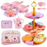 set da tè e caffè con teiera e biscotti per bambini