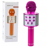 Microfono karaoke wireless con Bluetooth e altoparlante integrato – rosa