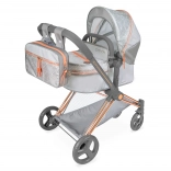 Passeggino pieghevole per bambole 3 in 1 con zainetto City X, 73 cm