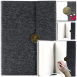 quaderno da ufficio nero per calamitare A5 a righe