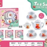 Set da tè in ceramica con fiori per bambini