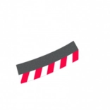 Cordonature esterne per curva sopraelevata 4/15° per piste CARRERA EVOLUTION, DIGITAL 132 e DIGITAL 124