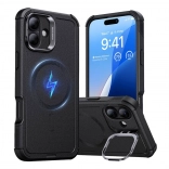 Custodia ESR Cyber Tough HaloLock con supporto per iPhone 16 Plus nera