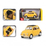 Modello Bburago auto Fiat 500 F 1965 giallo 1:24
