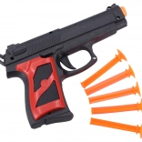 Pistola di plastica con ventose 16 cm – set 5 proiettili