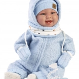 Bambola neonata realistica con suoni e corpo in tessuto morbido 44 cm