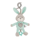 Coniglietto musicale educativo in peluche con clip Baby Mix, menta