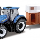 Trattore Agricolo Bburago New Holland con rimorchio per cavalli