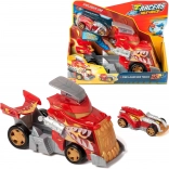 T-Racers Mix ’N Race Fire Launcher Truck – camion con lanciacarri