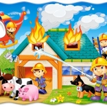 Puzzle Stazione dei Vigili del Fuoco in Azione 30 Pezzi