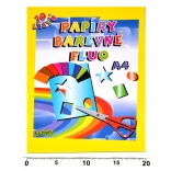 Carta fluorescente colorata A4, 10 fogli