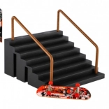 Skateboard da dito con gradini e corrimano 9 cm