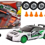 auto da corsa RC drift 1:24 con ruote intercambiabili e velocità fino a 15 km/h