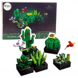 Set di costruzione cactus e fiori, 590 pezzi