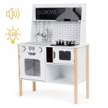 Cucina giocattolo in legno con luci e suoni ECOTOYS