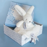 Set regalo Doudou blu - coniglietto con copertina