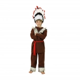 costume indiano per bambini con fazzoletto, taglia s