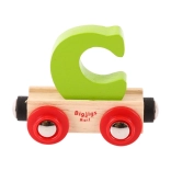 Carrozza in legno con lettera C Bigjigs Rail