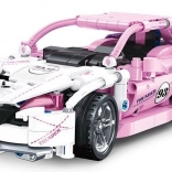 Set di costruzione auto sportiva rosa, 652 pezzi
