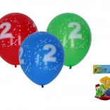 Palloncini gonfiabili 30 cm con numero 2 – set da 5 pz
