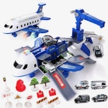 Grande aereo di polizia apribile con parcheggio e gru