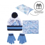 Set invernale da ragazza cappello, guanti e scaldacollo FROZEN 2 con pompon