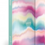 Agenda settimanale magnetica 2024, motivo batik, 11 × 16 cm