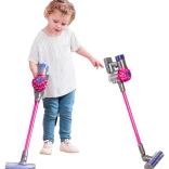 Giocattolo aspirapolvere senza fili a stick per bambini CASDON DYSON rosa con suoni
