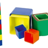 Cubi impilabili in plastica, 9 pz