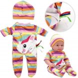 Woopie set reale di vestitini per bambola unicorno – body e cuffietta 43–46 cm