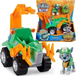 Paw Patrol Rocky Dino Rescue – figurina, grande veicolo e dinosauro a sorpresa