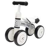Bicicletta senza pedali per bambini Baby Mix Baby Bike tema calcistico nero-bianco