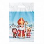 Borsa regalo in plastica con motivo di San Nicola 29×46 cm