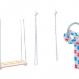 Altalena in legno – seduta naturale 46 × 19 cm, portata 80 kg