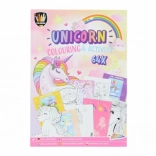 Libro da colorare e attività per bambini Unicorno A4