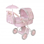 Passeggino pieghevole per bambole con parasole e borsa SOPHIE 60 cm