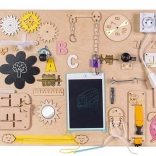 Tavola sensoriale busy board in legno 75 × 50 cm