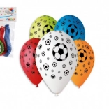 Palloncini gonfiabili a tema calcio 30 cm, 5 pz