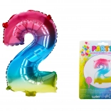 Palloncino arcobaleno numero 2 – 40 cm