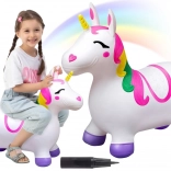 Giocattolo salterello unicorno bianco con pompa Woopie