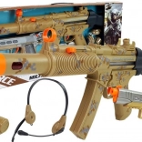 Set militare per bambini con due pistole, cuffie e fischietto