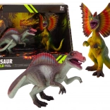 Set di figurine dinosauri spinosauro e dilofosauro 2 pz