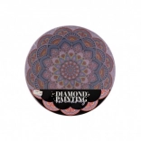 Pittura a diamante Mandala Fiore viola diametro 30 cm